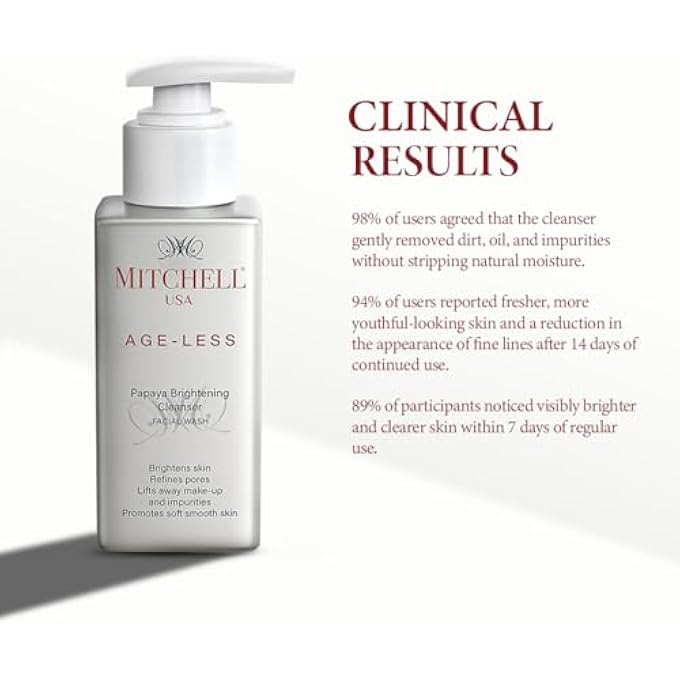 MITCHELL USA AGELESS PAPAYA BRIGHTENING CLEANSER - FACIAL WASH 100ML - Image 2